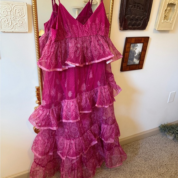 Anthropologie Dresses & Skirts - Anthropologie Pink Layered Ruffle Dress